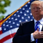 President Donald Trump speaks during the 136th Coast Guard Academy commencement exercise CREDIT MOD Crown Copyright